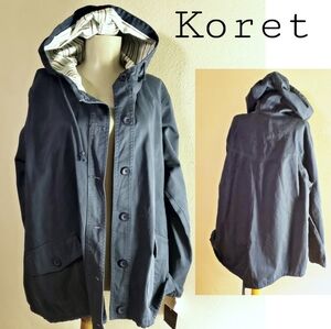 Koret navy light weight hooded jacket.  Sz XL